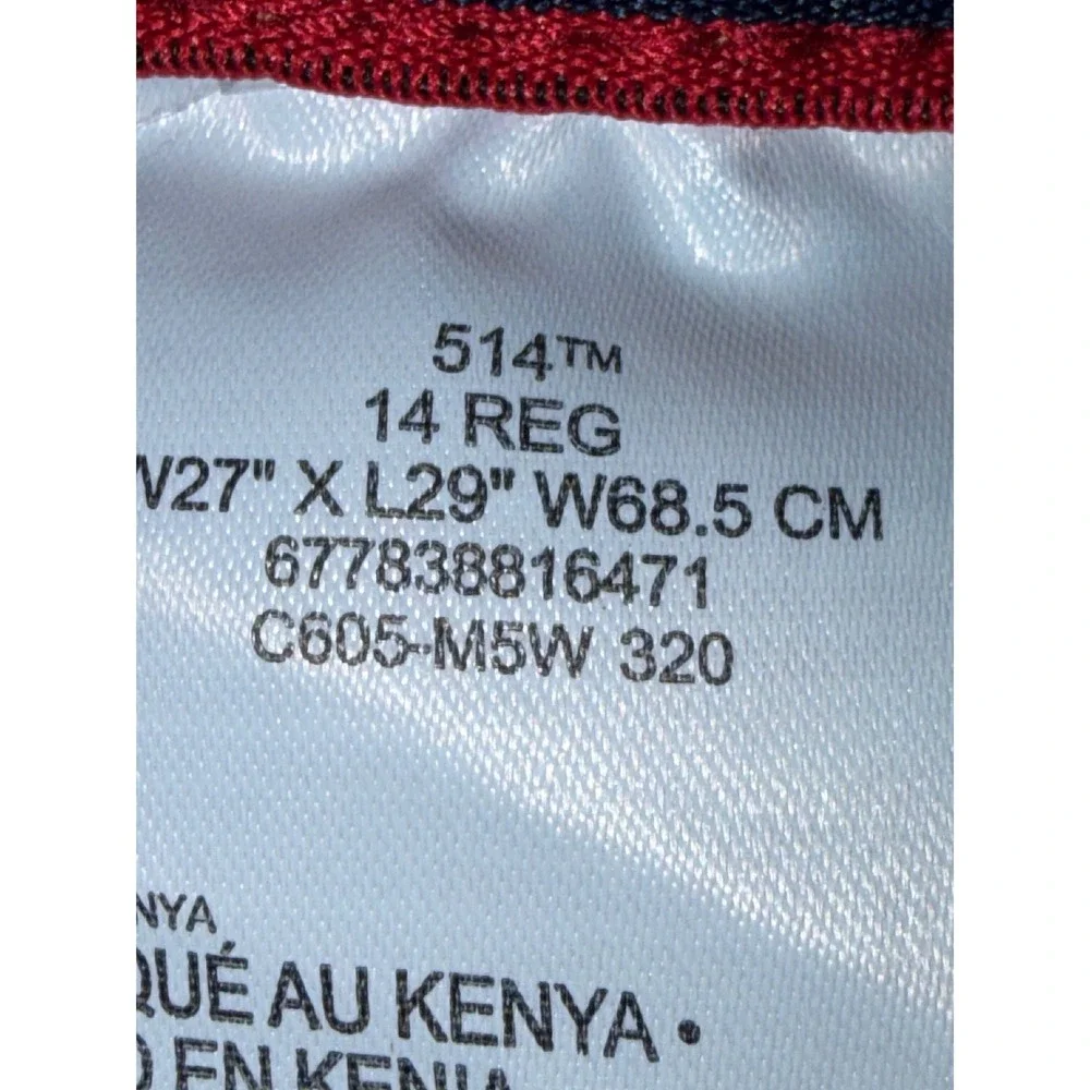 Levis 514 Straight Fit Jeans Kids Size 14 Regular Light Wash Denim 27x29 T50-51